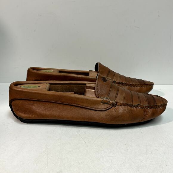 GOOD Quoddy Handsewn Brown Leather Driver Moccasin Loafer Made in Maine USA 11.5 - Picture 3 of 11